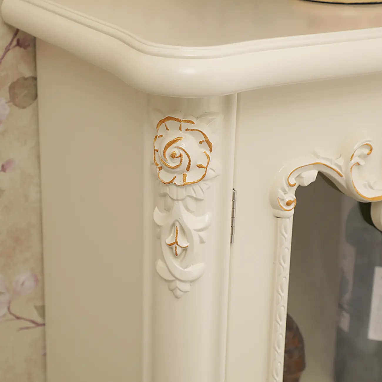 Scandinavian Wooden 2-Drawer Standard Curio Cabinet