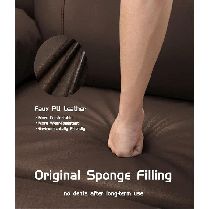 Leather Power Lift Recliner with Heat & Massage