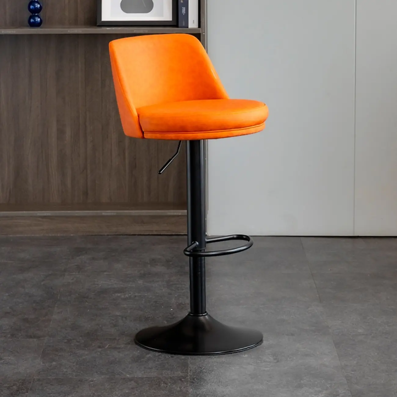 Adjustable Swivel Leather Modern Bar Stools