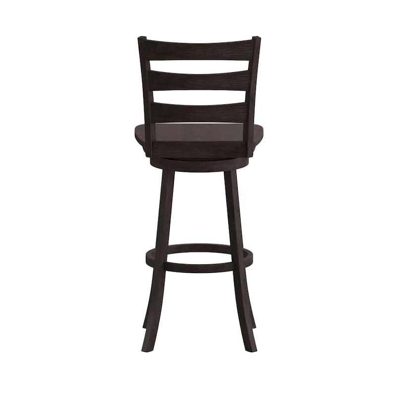 Ladderback Wooden Swivel Bar Stool with Footrest