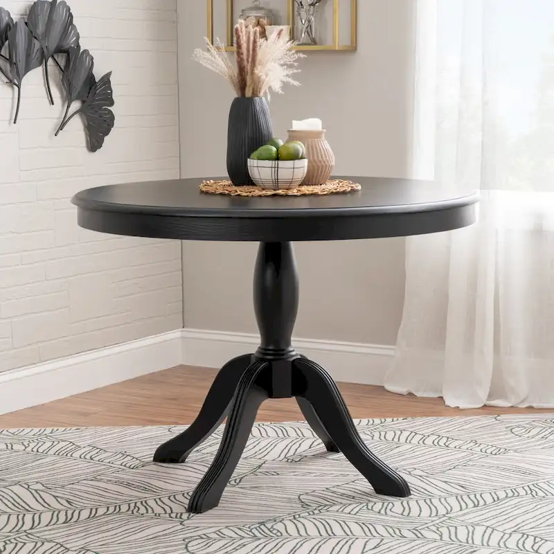 Josie Round Solid Wood Pedestal Table