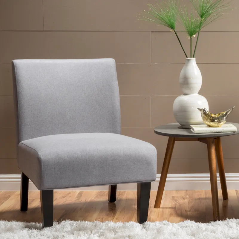 Fabric Slipper Accent Chair - Single Seat