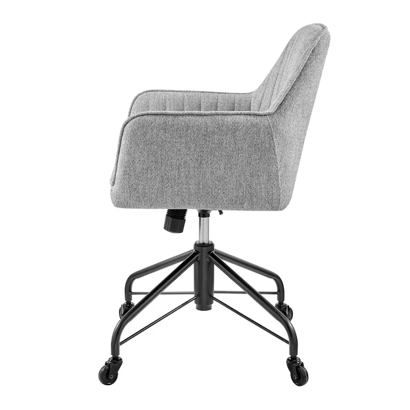 Fabric Swivel Office Arm Chair with Caster Wheels