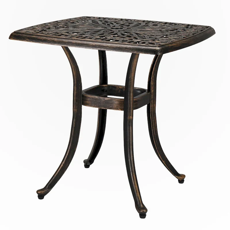 Square Garden Cast Aluminum Table