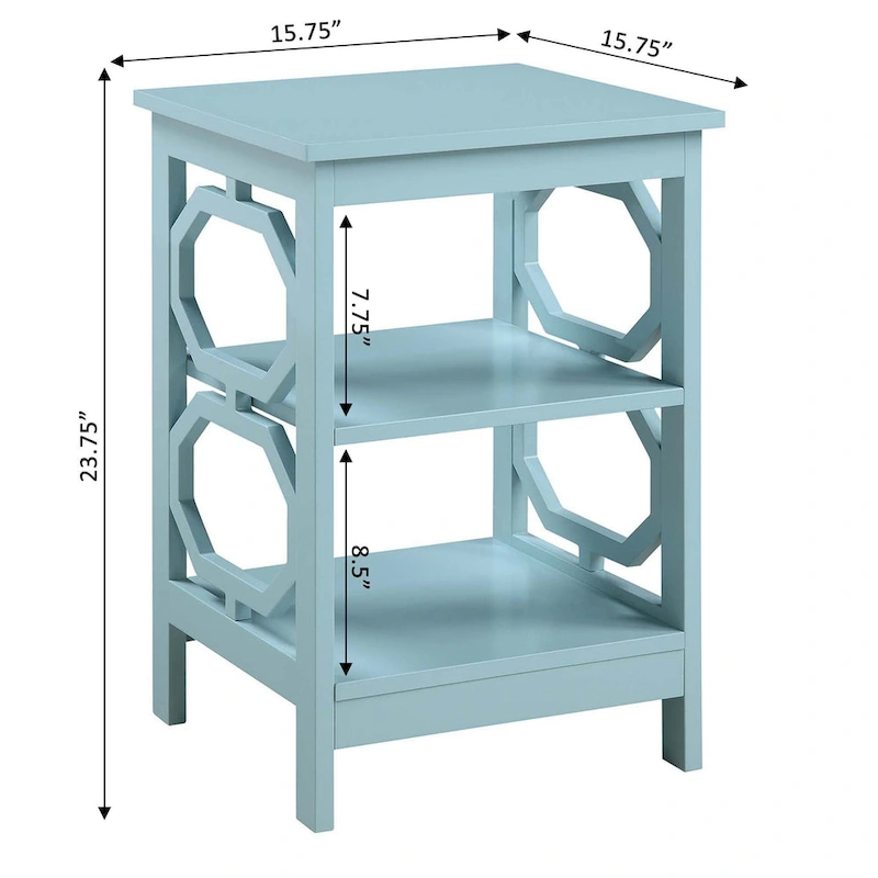 Convenience Concepts Omega End Table with Shelves