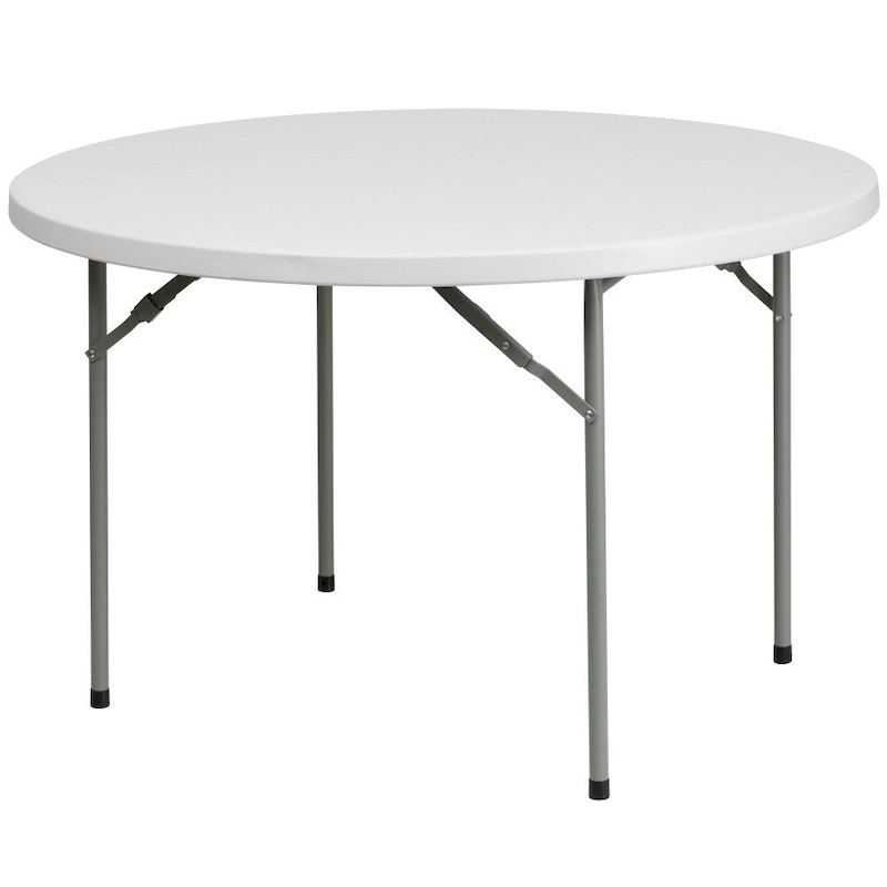 48 Round Granite White Plastic Event and Party Folding Table