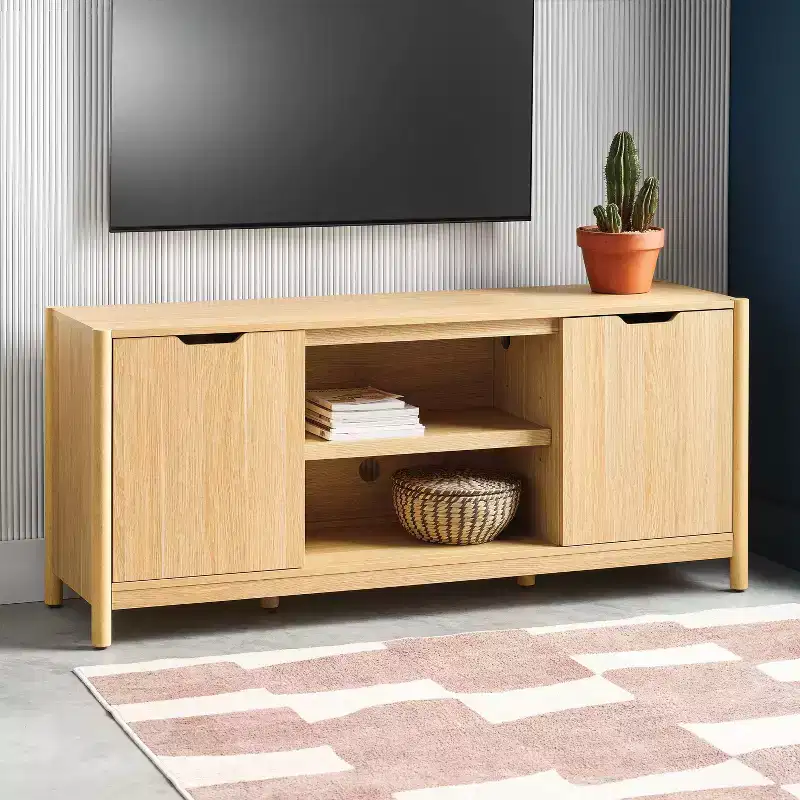 Scandi Media ,TV Stand For TVs Up To 59" Natural - Room Essentials™
