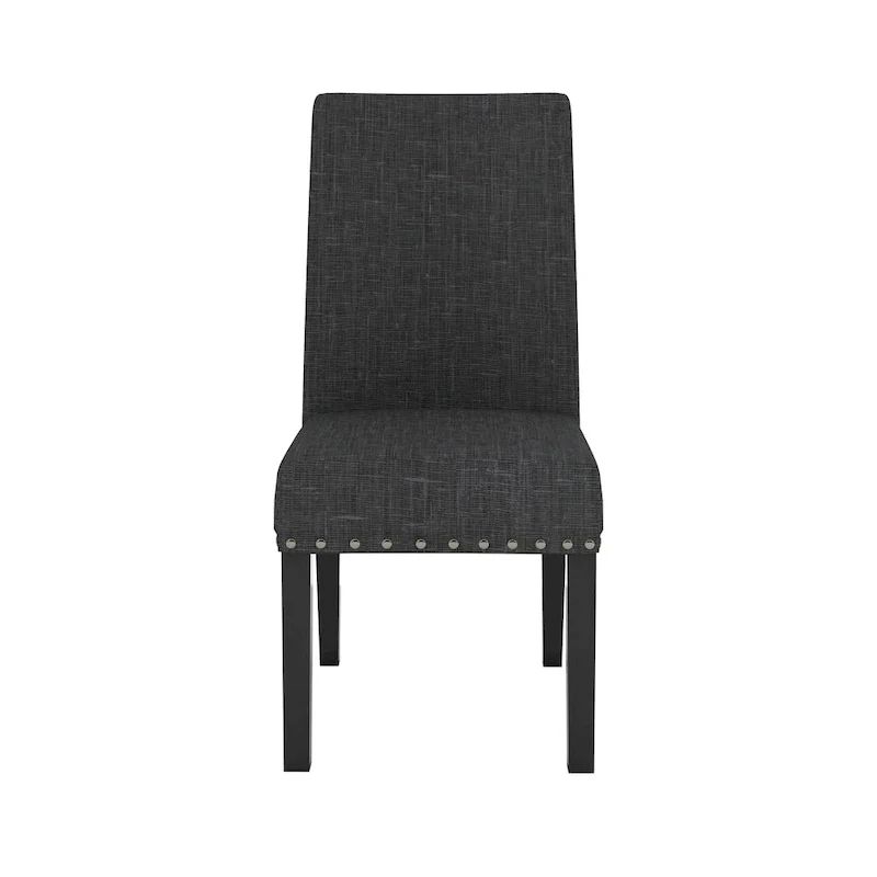 Nailhead-Trim Fabric Dining Chairs (Set of 2)