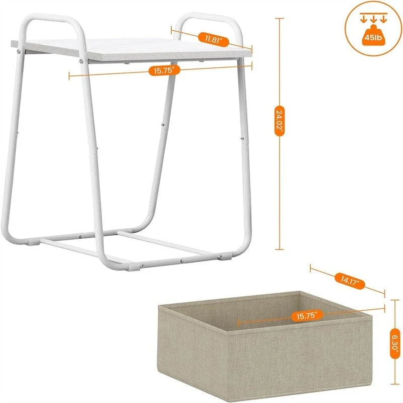 Side Table Set of 2 - 16.93D x 14.57W x 24.02H