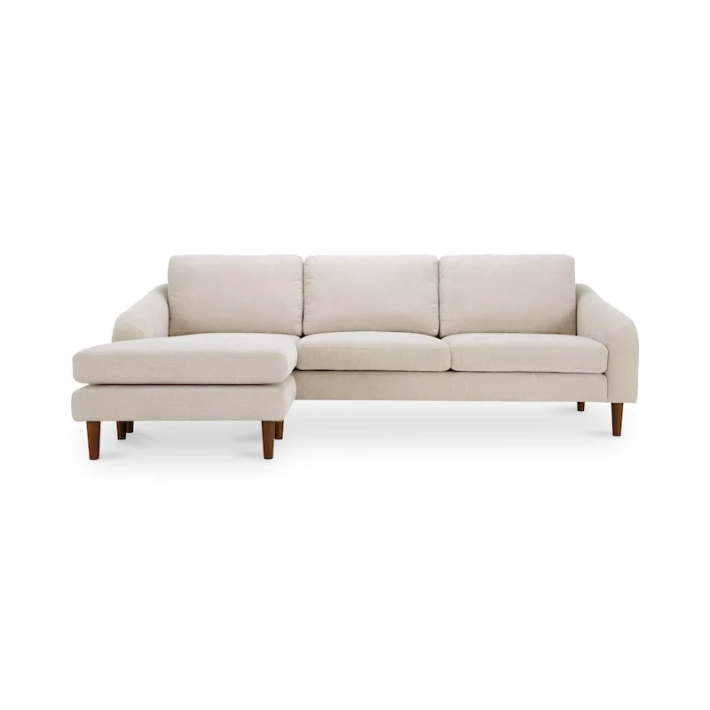 Drew Sectional with Reversible Chaise, Dark Brown - 98 X 59.2 X 33.5