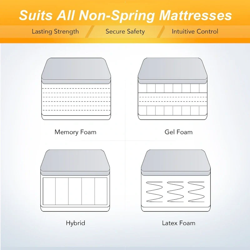 Massaging Zero Gravity Adjustable Bed with Wireless Remote and Underbed Lighting