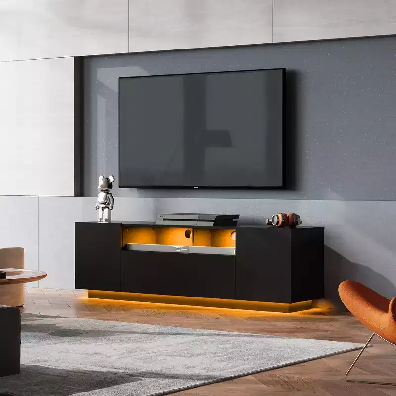 TV Stand for 65 Inch TV, 58 Entertainment Center with Storage Cabine