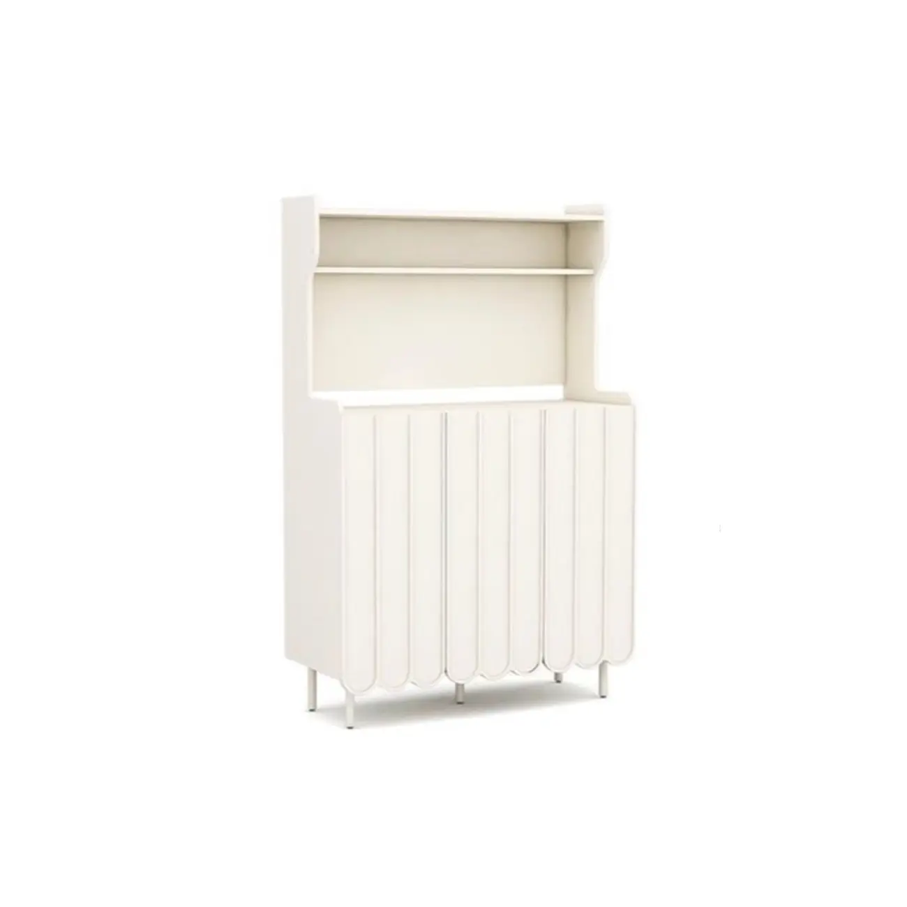 Modish Cream Wood Narrow Sideboard