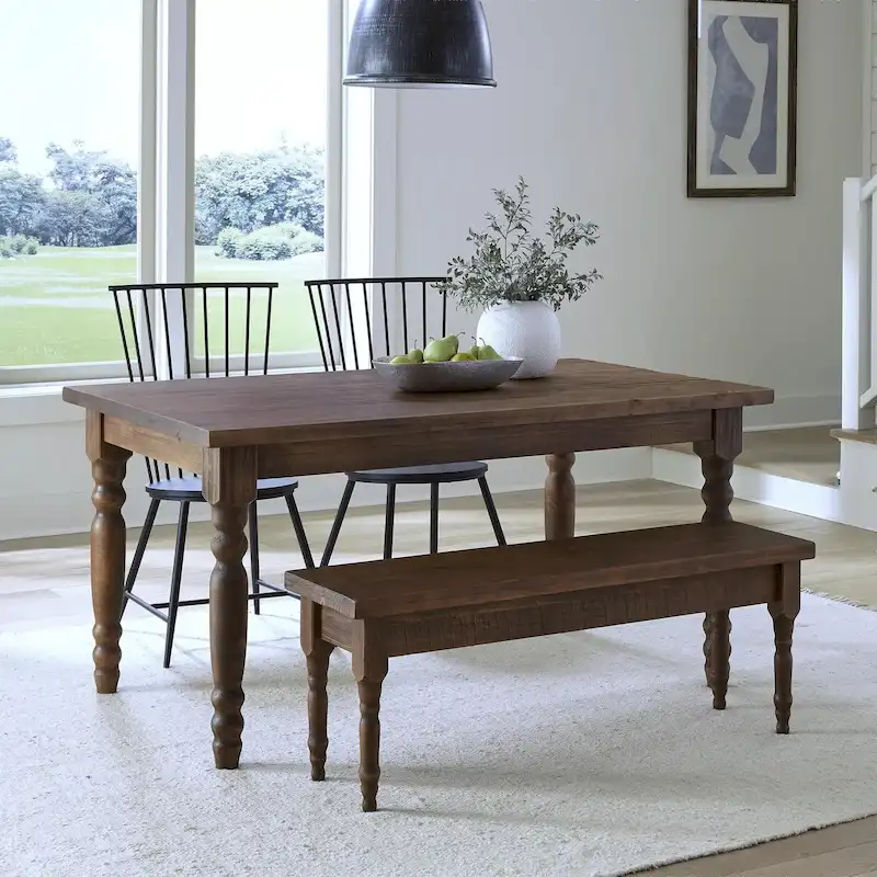 Grain Wood Furniture Valerie 63-inch Solid Wood Dining Table