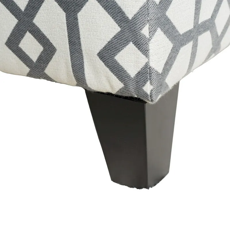 Modern Transitional Upholstered Dining Bench — Dark Brown Oak & Rubberwood, Foam Padded