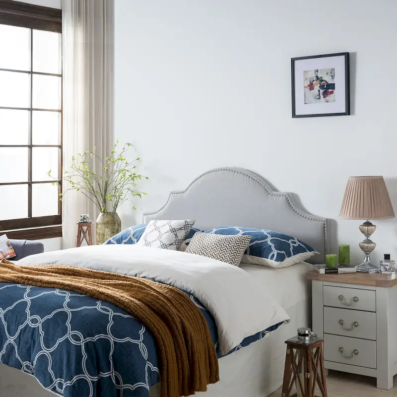 Mid Century Headboard for Queen Size Bed,Upholstered Tufted Bed Headboard