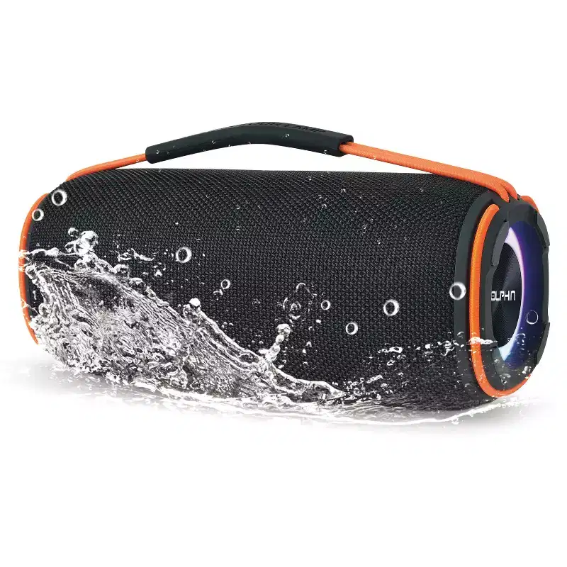 Dolphin Audio DR-60 Diver Sport 30-Watt-Continuous-Power Bluetooth Waterproof Portable Speaker with Lights