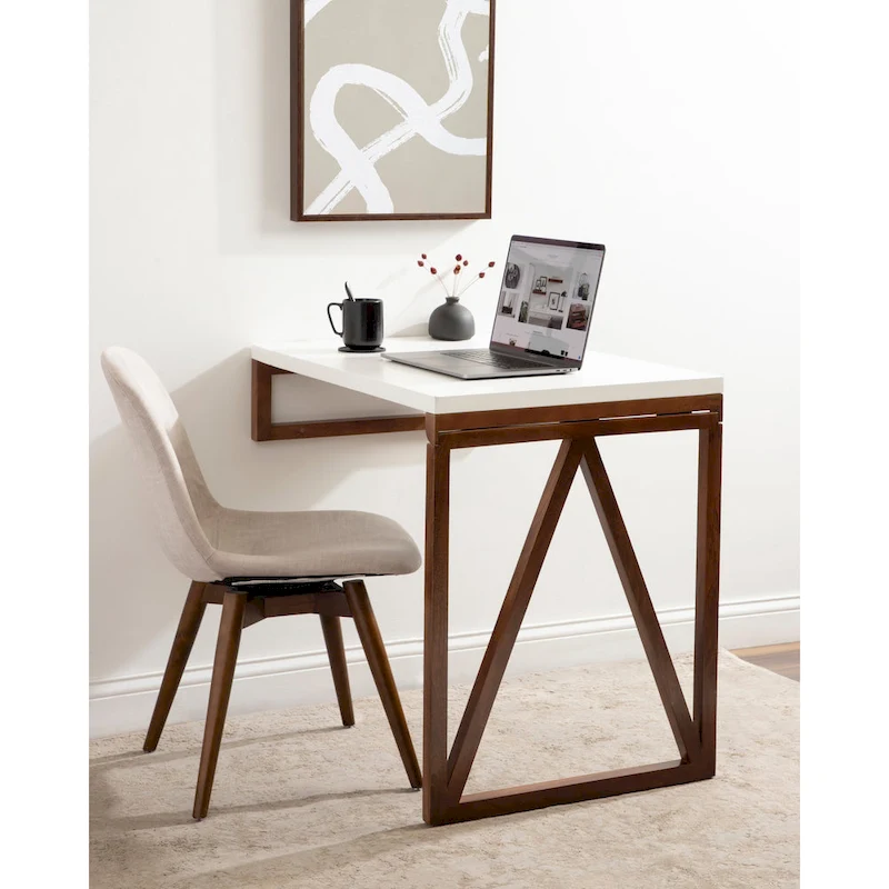 Kate and Laurel Kaya Wood Wall-Mounted Table - 24x33x31