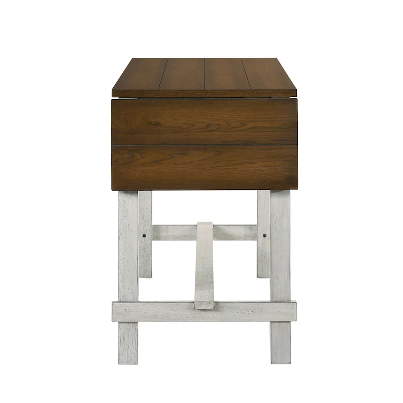 Farmhouse Wood 5-Piece Counter Height Dining Table and Stool Set