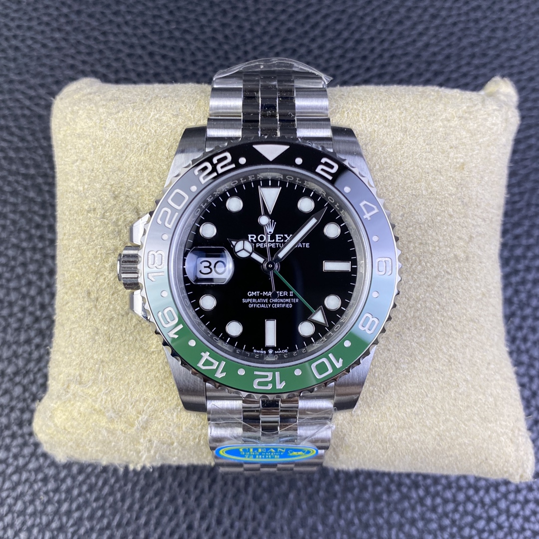 Replica Rolex GMT-Master II with Green Ceramic Bezel