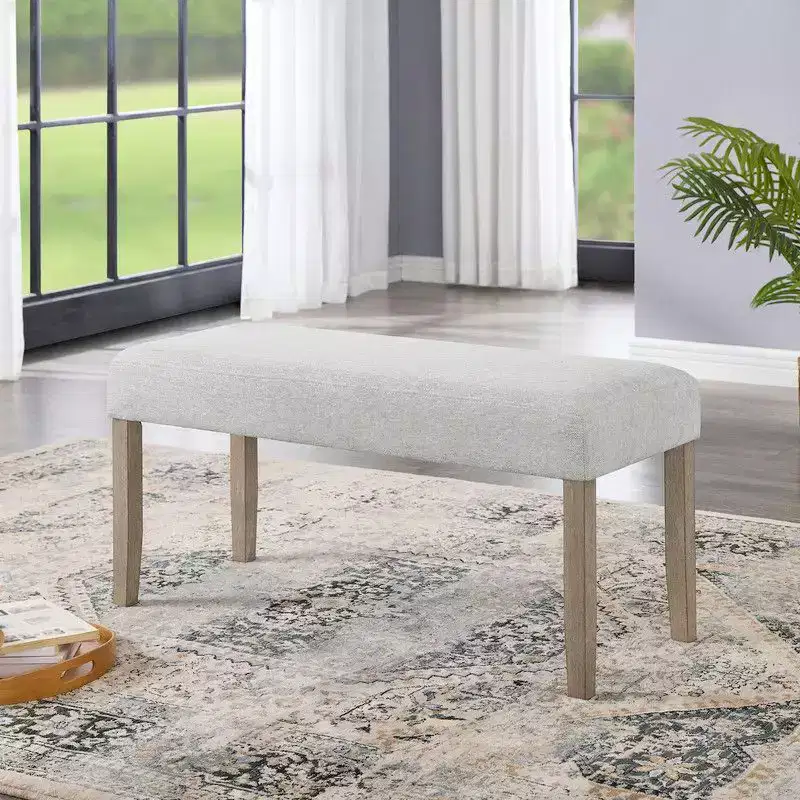 TUYOHW 40 Modern Bench with Upholstered Entryway Shoe Bench with Wood Frame Dining Chairs Versatile End of Bed Bench for Living Room, Bedroom