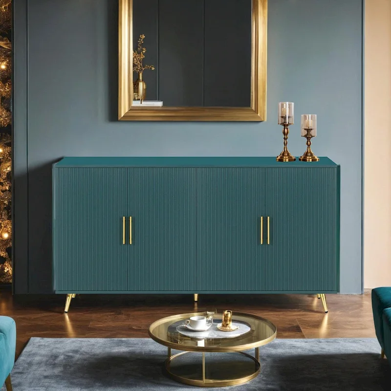 Storage Cabinet with Doors and Adjustable Shelves