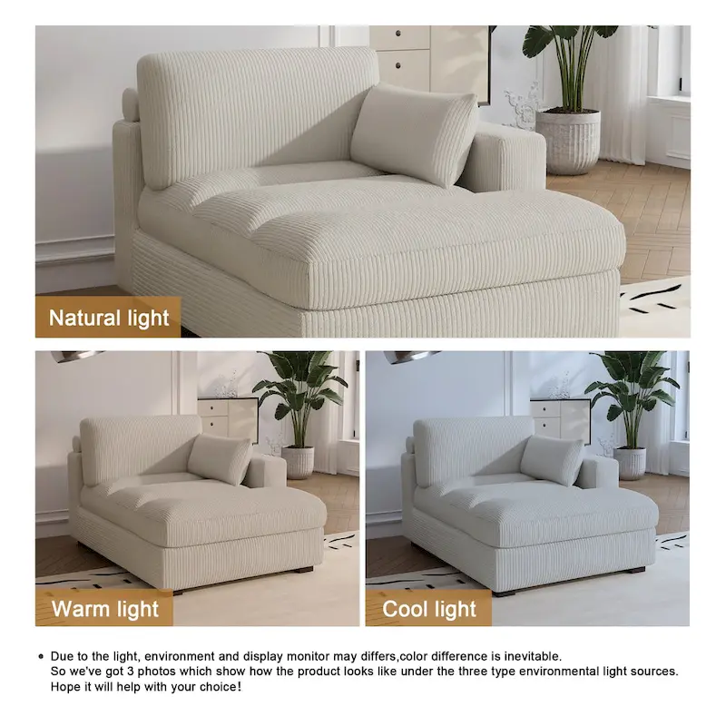 Left and Right Sectional Sofa Set Chaise Lounge Sofa Chair