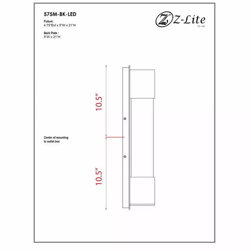 Striate Collection LED Wall Sconce - Modern Glass Cylinder, 21 Height, Dimmable, Wet Rated