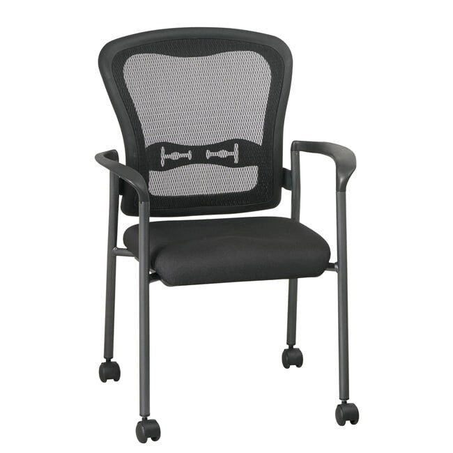 Visitors Chair with Breathable Back with Built-in Lumbar Support