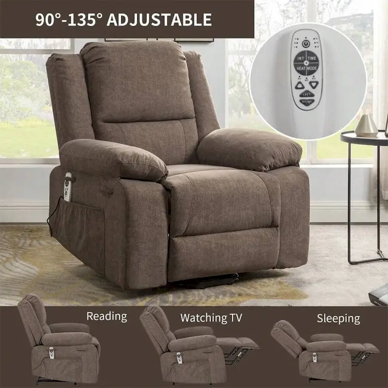 Electric Massage Power Recliner Chair, Multi-function Lifting, Timing