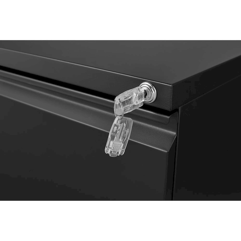 2 Drawer File Cabinet with Lock, Metal Mobile Filing Cabinet