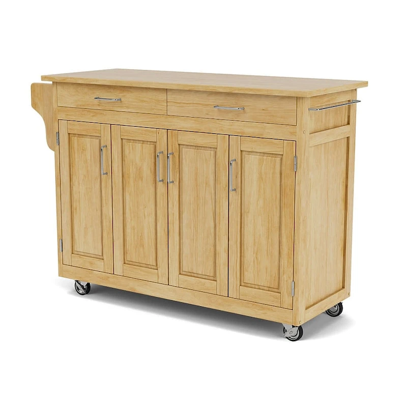 Create-a-Cart Brown Kitchen Cart