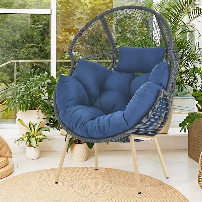 Outdoor Egg Chair with Cushion Oversized Egg Chair