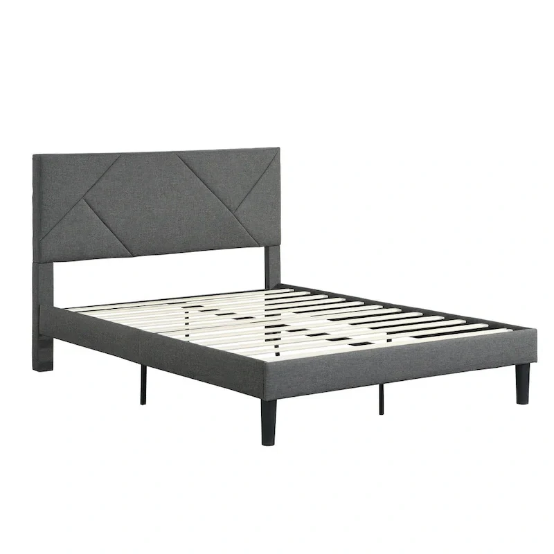 Upholstered Platform Bed Frame - Full Size - Modern Style