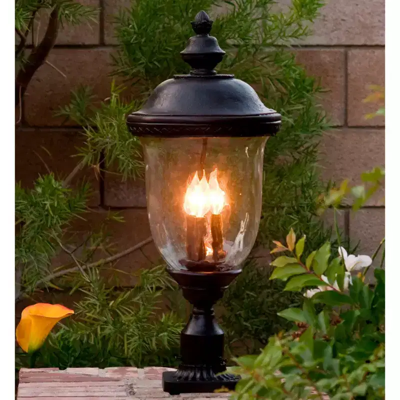 Maxim Carriage House 29 Bronze and Water Glass Outdoor Post Light