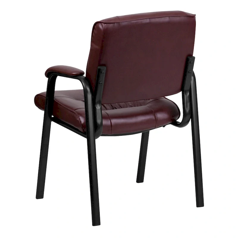 Upholstered Tufted Executive Reception Chair with Padded Arms - 23.25W x 26D x 36H