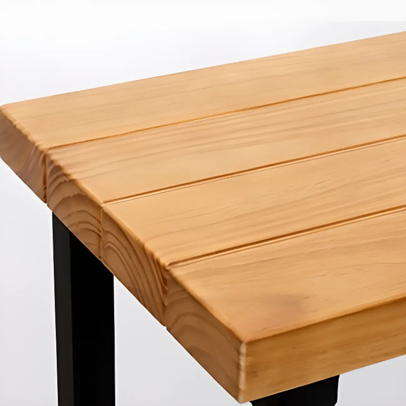 French Country Natural Wooden Iron Trestle Bar Tables