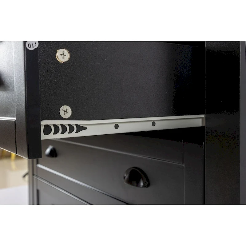 Modern Drawer Dresser with Solid Wood Frame and Retro Shell Handle