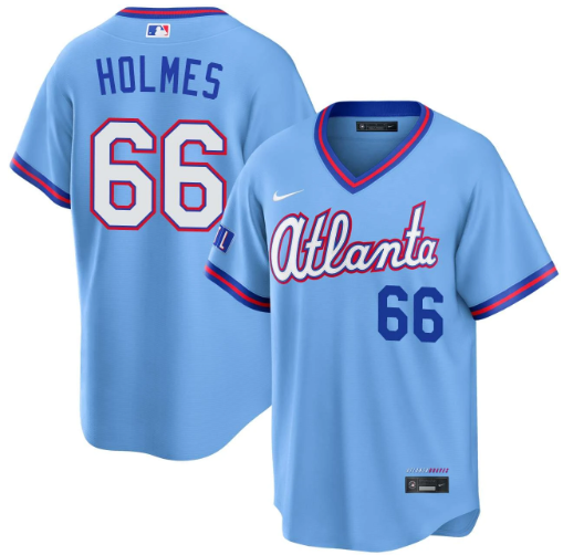Grant Holmes Atlanta Braves Powder Blue 2026 City Connect Stadium Jersey
