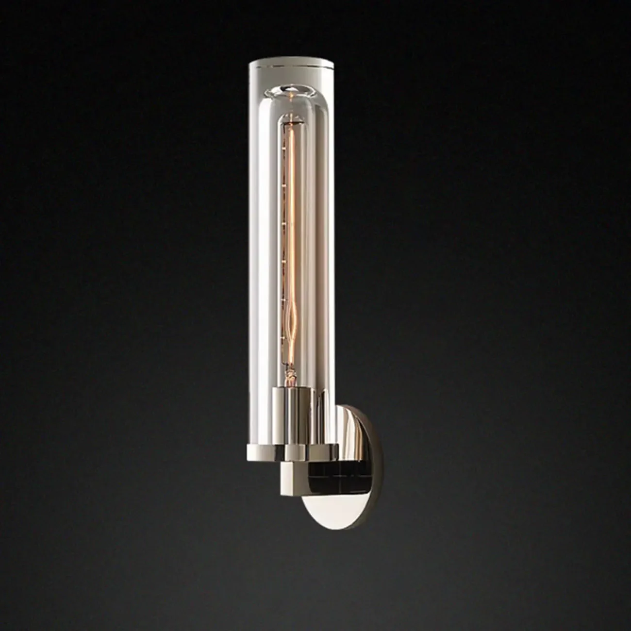 Mini Metal Crystal Cylinder Modern Wall Sconce Light