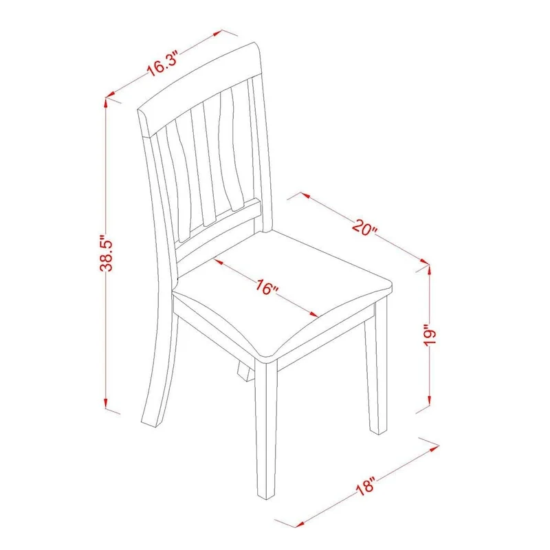 East West Furniture 5 Piece Dining Table Set- A Round Kitchen Table and 4 Dining Chairs, Black & Cherry (Seat Options)