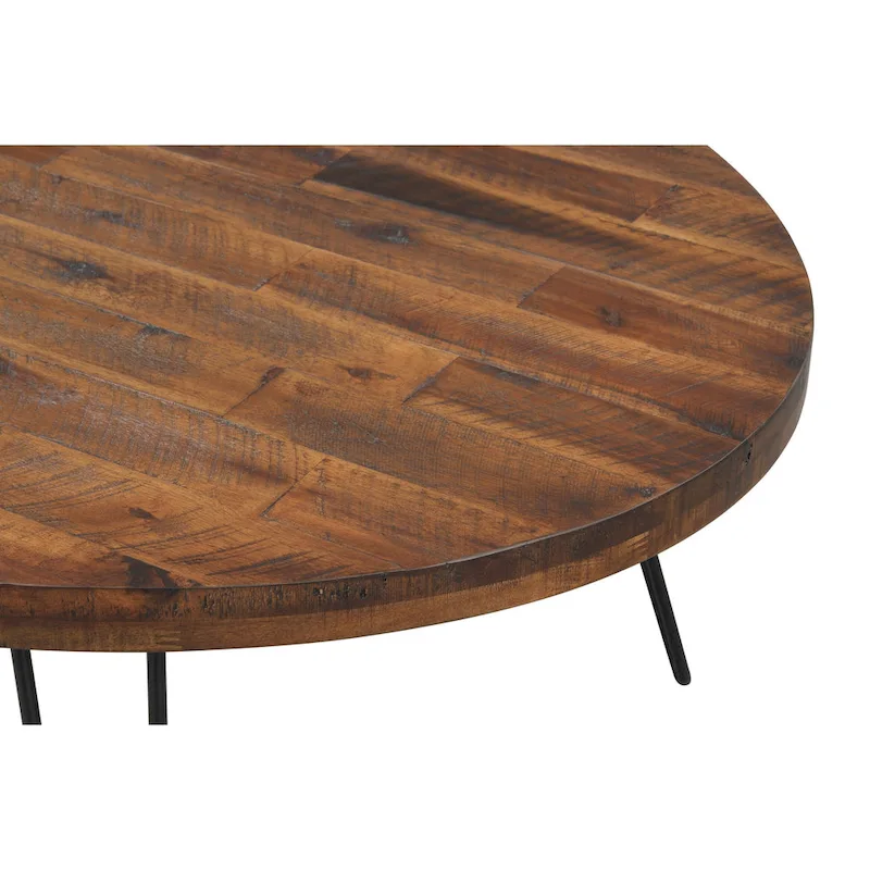 Raffles 44  Wood Oval Cocktail Table