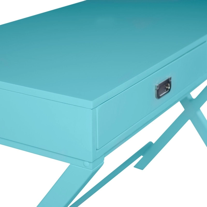 Poppy X-Frame Writing Desk with Drawers