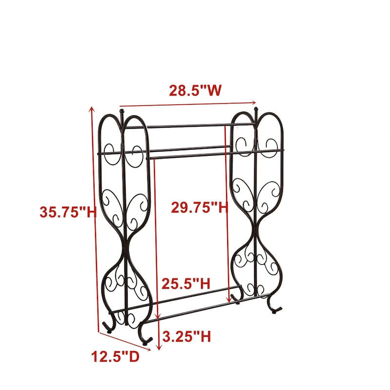 Free Standing Towel Rack, Pewter