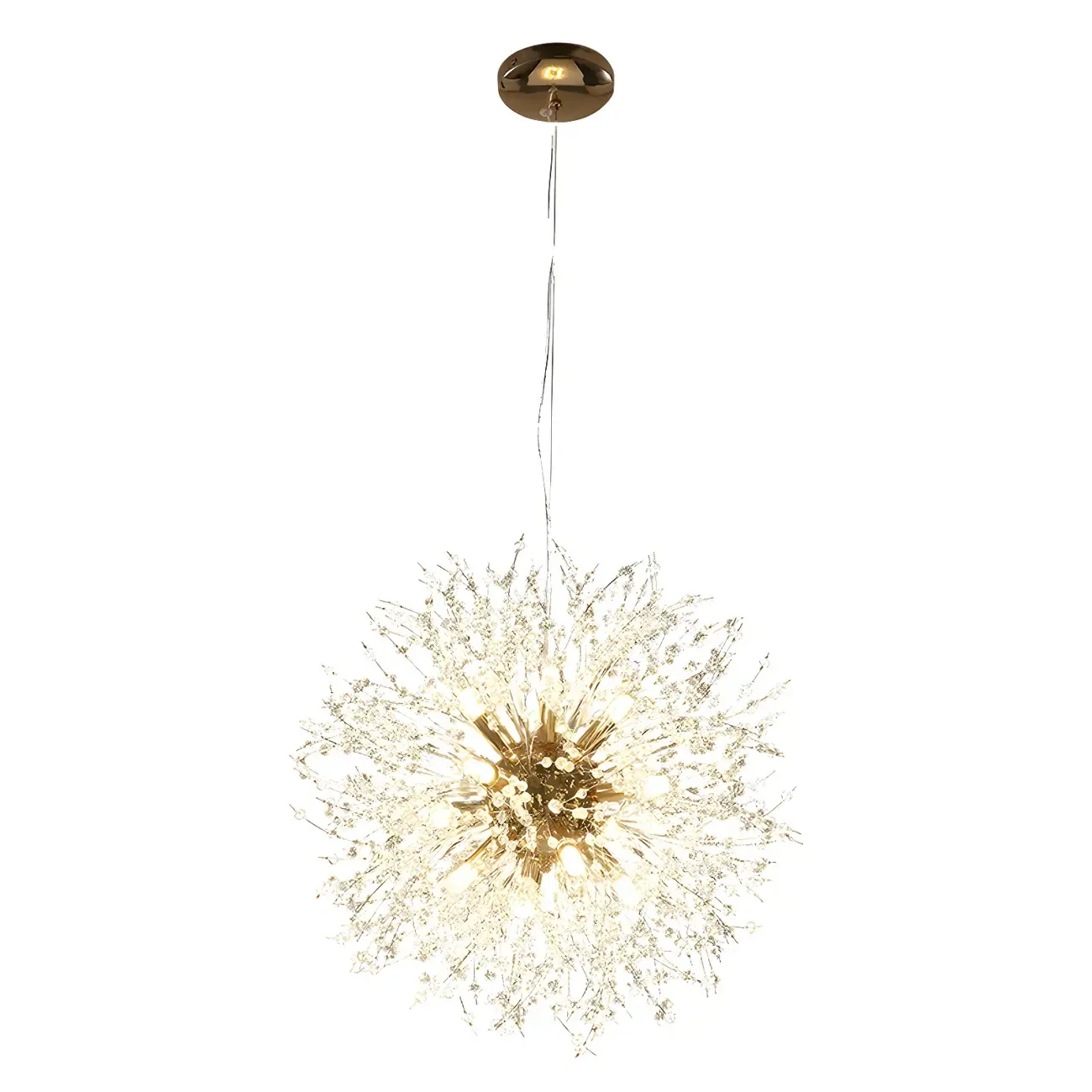 Adjustable Modern Gold Crystal Explosion Sputnik Chandelier