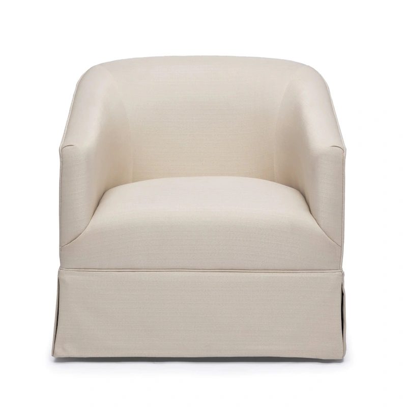 Elayne Skirted Fabric Swivel Accent Chair by Greyson Living