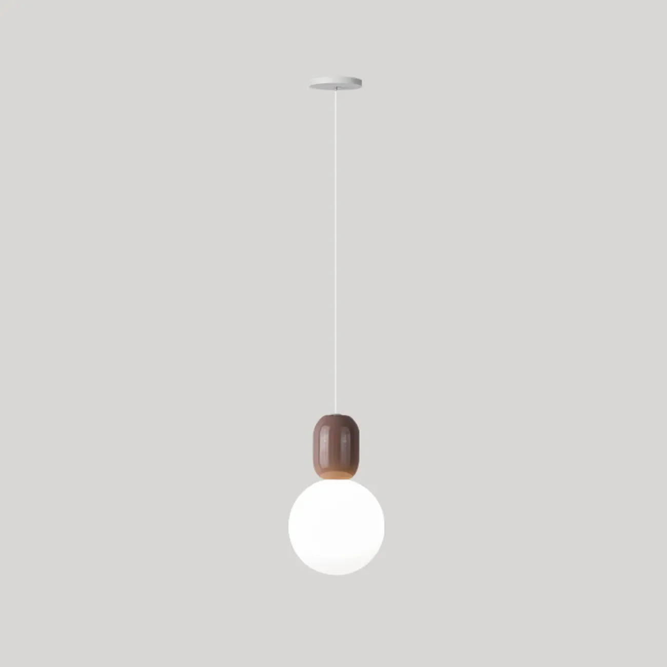 Modern White Metal Plastic Globe Pendant Light