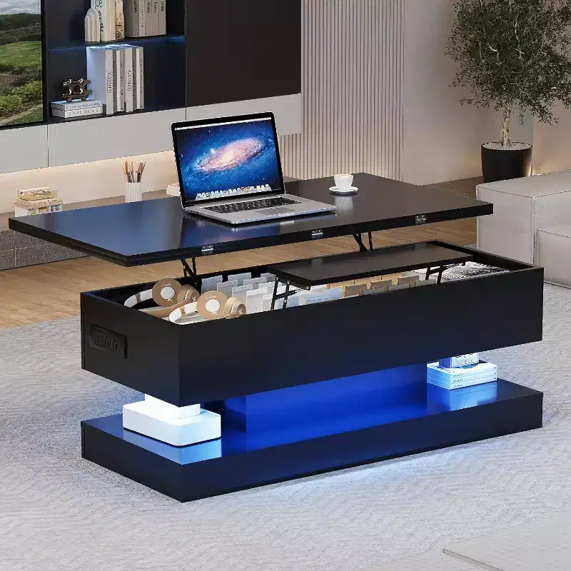 47.2 Inch Large Lift Top Coffee Table Modern Storage Table for Living Room Dining Room Home Office - 47.2 l*19.29 w*17.72 h