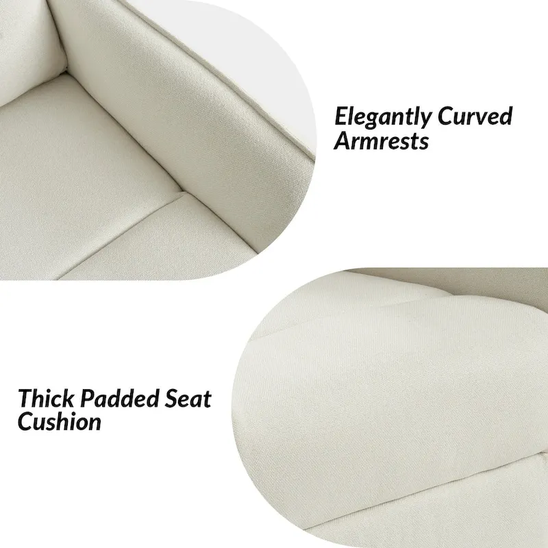 Curtis Rocker Swivel Recliner with Two Side Pockets by