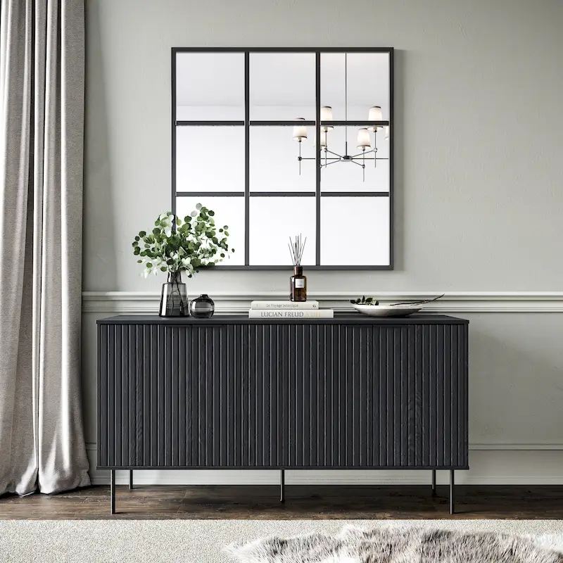 Alexander Fluted Sideboard Cabinet Buffet - 62